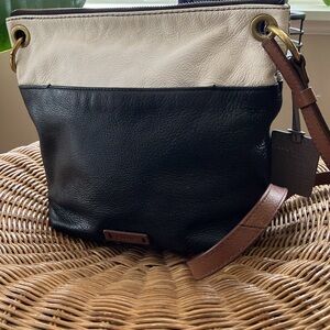 Fossil Keely Colorblock Leather Crossbody